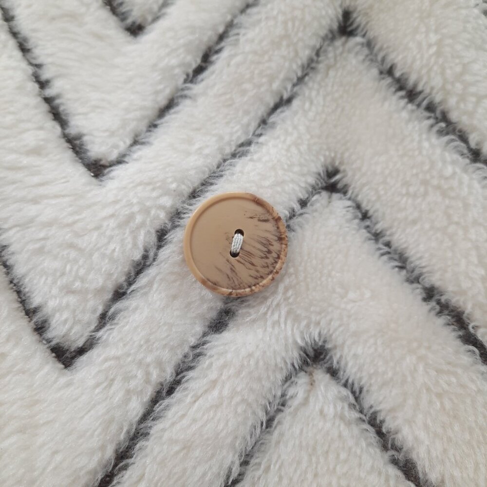 Vtg 70s vegan fur & suede double breasted jacket - Picture 7 of 13